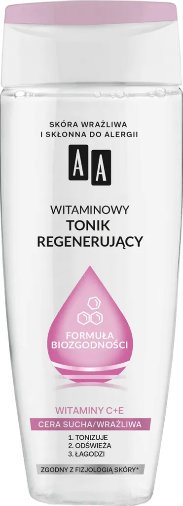 AA Formuła Biozgodności, Witaminowy tonik regenerujący cera sucha i wrażliwa