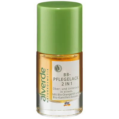 Alverde BB 2 in 1 Pflegelack (Lakier pielęgnacyjny do paznokci baza & top)