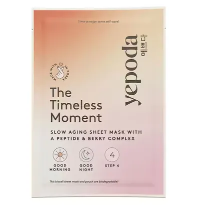Yepoda The Timeless Moment, Slow Aging Sheet Mask with a Peptide & Berry Complex (Rewitalizująca maska w płachcie z kompleksem peptydów i jagód)
