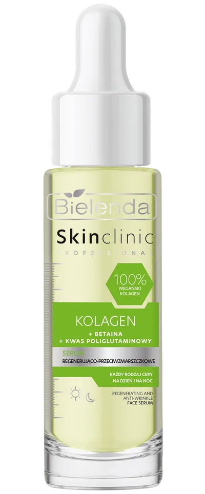 Bielenda Skin Clinic Professional, Serum regenerująco-przeciwzmarszczkowe `Kolagen + betaina + kwas poliglutaminowy`