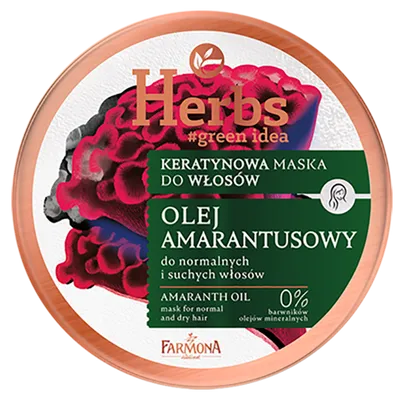 Herbs Keratynowa maska do normalnych i suchych włosów `Olej amarantusowy`