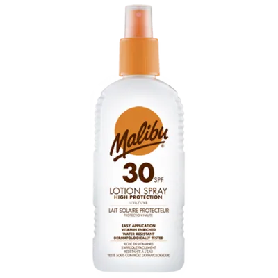 Malibu Sun Lotion Spray High  Protection SPF 30 (Lotion do opalania w spray'u SPF 30)