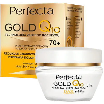 Perfecta Gold Q10, Przeciwzmarszczkowy krem do twarzy na dzień i na noc 70+
