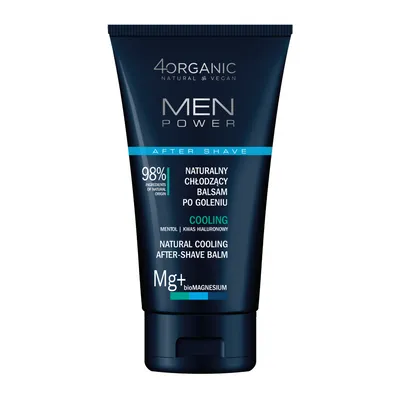 4Organic Men, Power Natural Cooling After-shave Balm (Naturalny chłodzący balsam po goleniu)