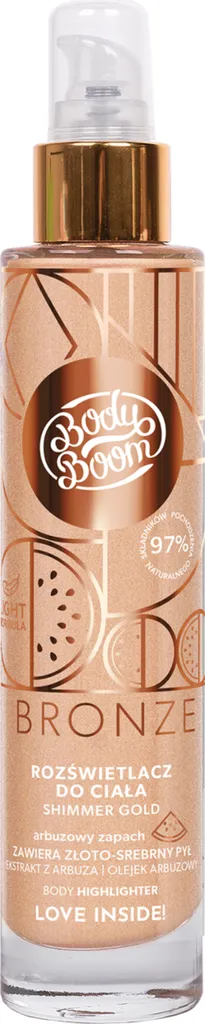 BodyBoom Bronze, Rozświetlacz do ciała o zapachu arbuzowym