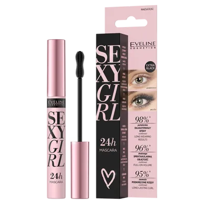 Eveline Cosmetics Sexy Girl 24H Mascara (Tusz do rzęs nadający spektakularną objętość)
