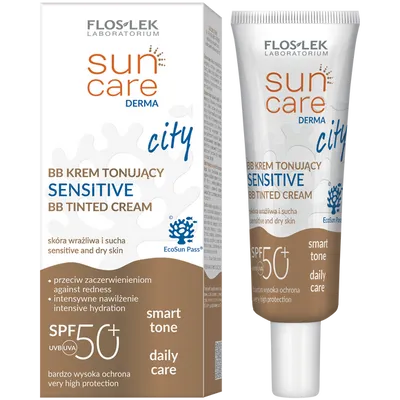 Floslek Sun Care Derma City, BB krem tonujący SPF 50+ `Sensitive`