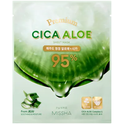 Missha Premium Cica, Aloe Sheet Mask (Maska w płacie)