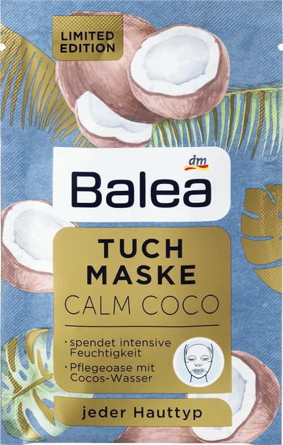 Balea Calm Coco, Tuch Maske (Maska w płachcie z wodą kokosową)