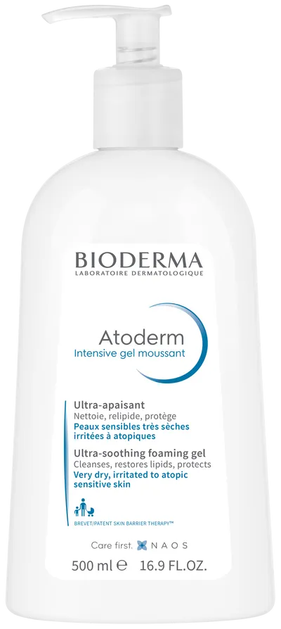 Bioderma Atoderm, Intensive Gel Moussant (Żel oczyszczający i natłuszczający do skóry atopowej)