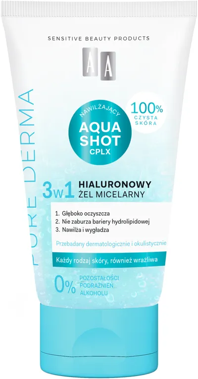 AA Pure Derma, 3w1 Hialuronowy żel micelarny
