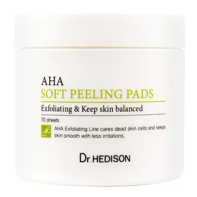 Dr. Hedison AHA, Soft Peeling Pads (Złuszczające płatki z kompleksem AHA)