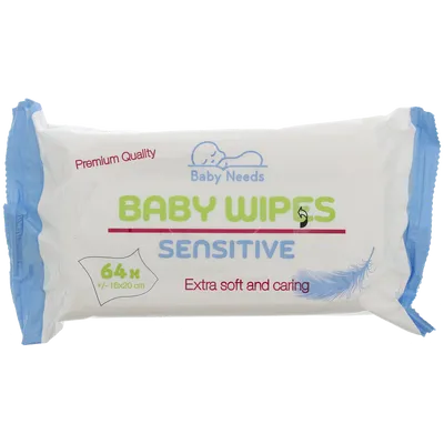 Action Baby Needs, Baby Wipes Sensitive (Chusteczki nawilżane dla niemowląt  do skóry wrażliwej)