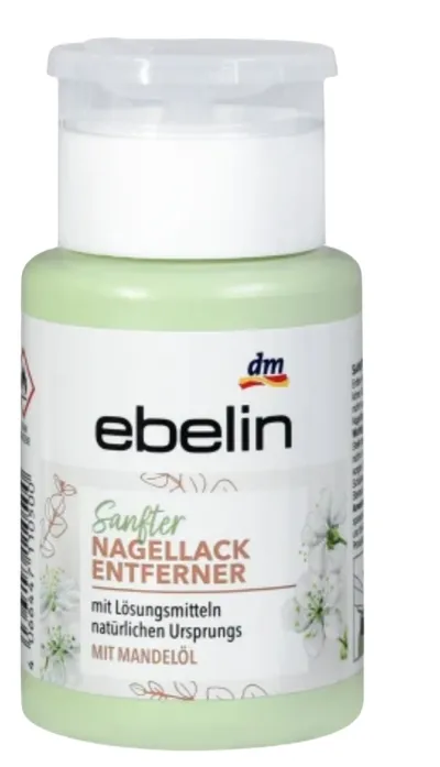 Ebelin Delicate Nail Polish Remover (Delikatny zmywacz do paznokci z olejkiem migdałowym bez acetonu)