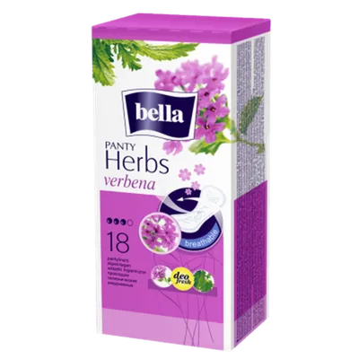 Bella Panty, Herbs Plantago, Verbena (Wkładki higieniczne wzbogacone werbeną)