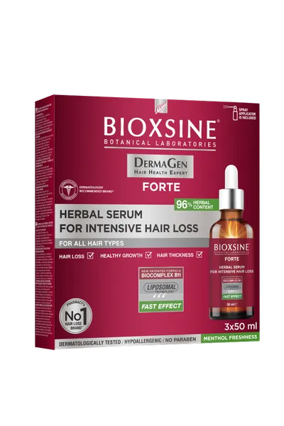 Bioxsine DermaGen, Forte Herbal Serum for Intensive Hair Loss (Serum przeciw silnemu wypadaniu włosów)