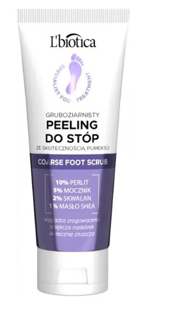 L'biotica Gruboziarnisty peeling do stóp ze skutecznością pumeksu