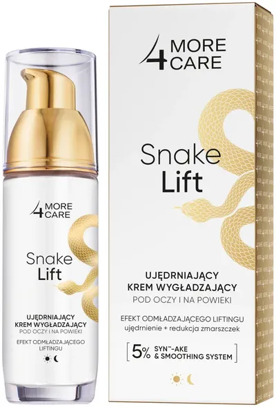 More4Care Snake Lift, Ujędrniający krem wygładzający pod oczy i na powieki