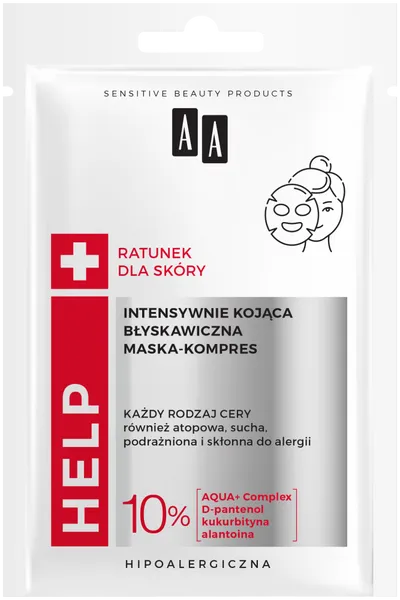 AA Help, Intensywnie kojąca błyskawiczna maska-kompres