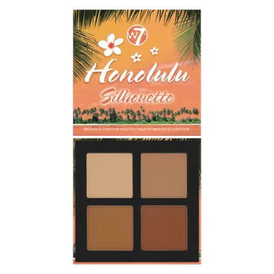 W7 Honolulu Silhouette Bronze & Contour Palette (Paleta bronzerów do konturowania twarzy)
