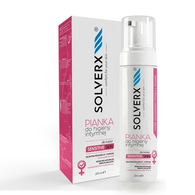 Solverx Sensitive Skin, Pianka do higieny intymnej skóra wrażliwa