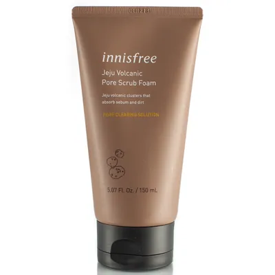 Innisfree Jeju Volcanic, Pore Scrub Foam (Peelingująca pianka do mycia twarzy)