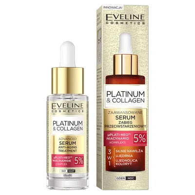 Eveline Cosmetics Platinum & Collagen, Zaawansowane serum zabieg przeciwstarzeniowy
