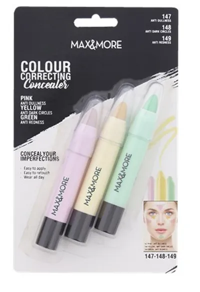 Max & More Colour Correcting Concealer (Sztyfty korygujące)