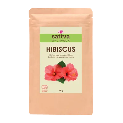 Sattva Ayurveda Hibiscus Herbal Hair Henna Addition (Zakwaszacz do henny i ziół barwiących `Hibiskus`)