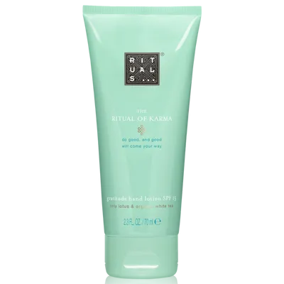 Rituals The Ritual of Karma, Gratitude Hand Lotion SPF 15 (Krem do rąk z SPF)