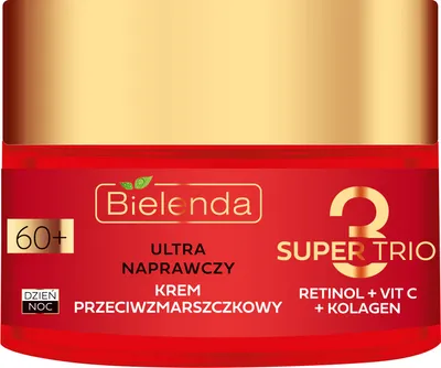 Bielenda Super Trio, Ultra naprawczy krem przeciwzmarszczkowy na dzień i na noc 60+