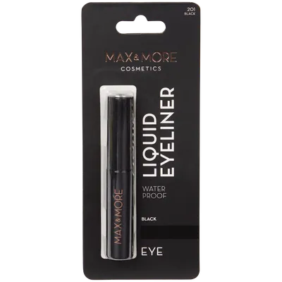 Max & More Liquid Eyeliner Waterproof (Eyeliner w pędzelku wodoodporny)