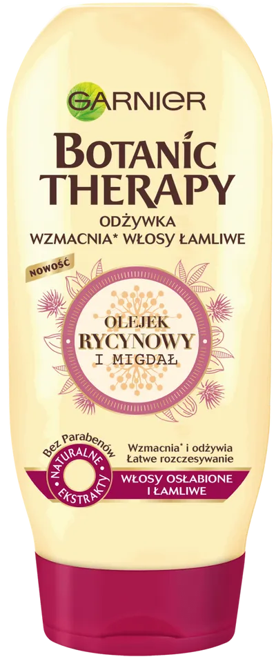 Garnier Botanic Therapy, Olejek rycynowy i Migdał, Odżywka do włosów osłabionych i łamliwych