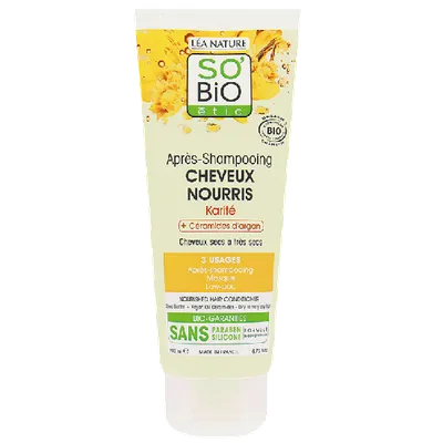SO'BiO Etic Après-Shampoing Cheveux Nourris Karité [Nourishing Conditioner with Shea Butter & Argan Ceramides] (Odżywka do włosów z masłem shea, arganem i ceramidami)