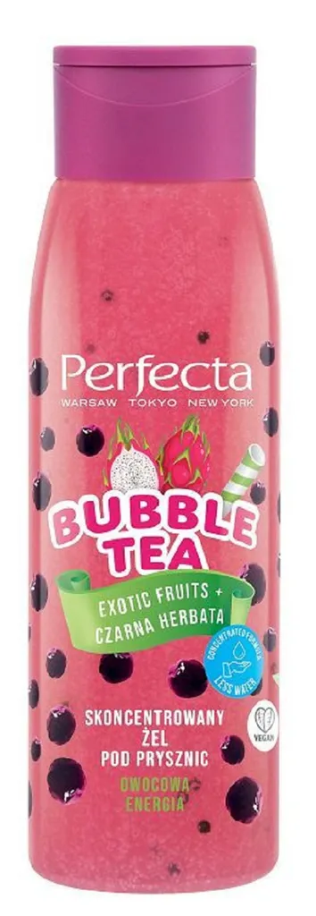 Perfecta Bubble Tea, Skoncentrowany żel pod prysznic `Owocowa energia`