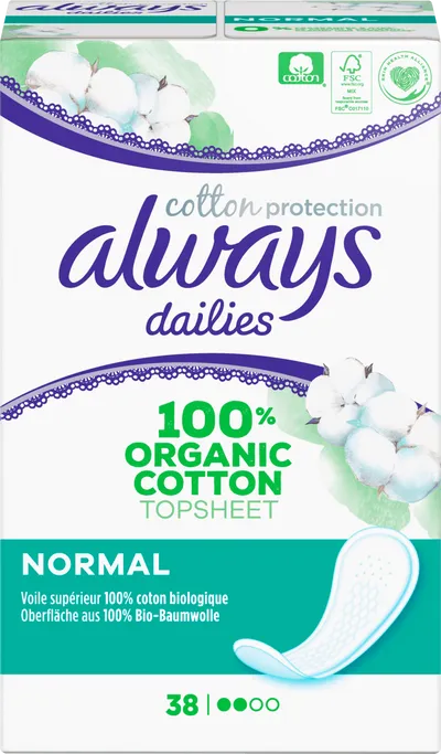 Always Cotton Protection Normal, Wkładki higieniczne z organicznej bawełny
