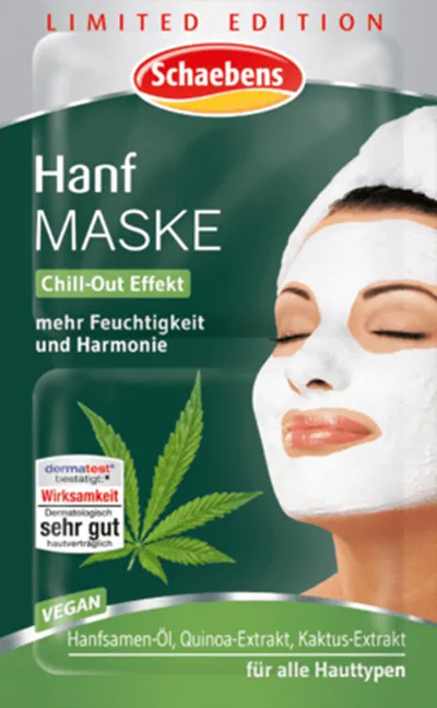Schaebens Gesichtsmaske mit Hanf (Maseczka z olejkiem z nasion konopi)