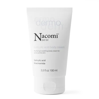 Nacomi Next Lvl Dermo, Salicylic Acid Body Cream (Odżywczo-łagodzący krem do ciała z kwasem salicylowym i niacynamidem)