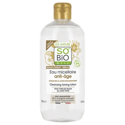 SO'BiO Etic Precieux Argan, Anti-Age Eau Micellaire [Micellar Water] (Płyn micelarny z olejem arganowym)