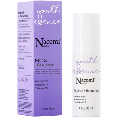 Nacomi Next Lvl, Youth Essence Retinol + Bakuchiol Serum (Serum z retinolem i bakuchiolem)