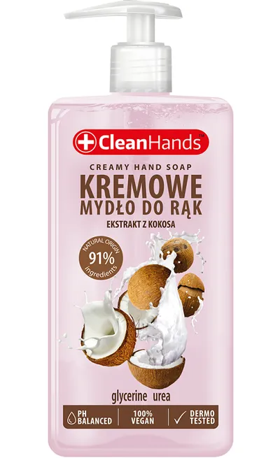 CleanHands Kremowe mydło do rąk z ekstraktem z kokosa
