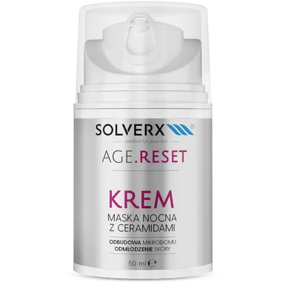 Solverx Age Reset., Krem maska nocna z ceramidami