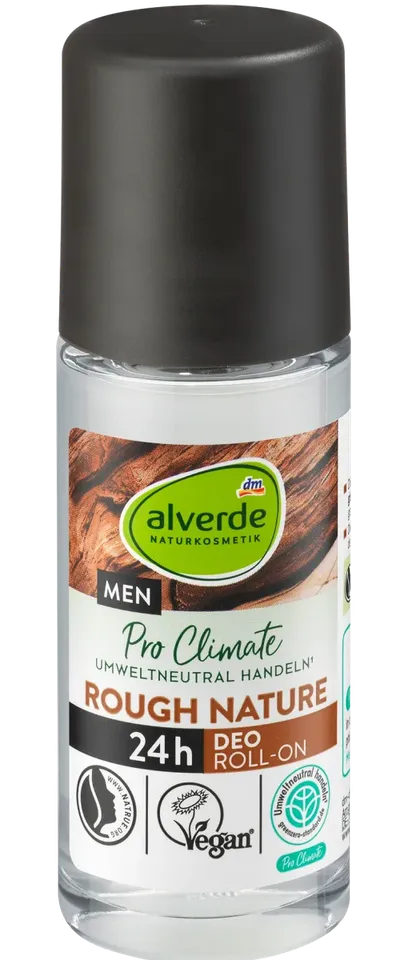Alverde Men, Rough Nature Pro-Climate, Deo Roll-On (Dezodorant w kulce)
