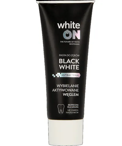 WhiteON Black White Antibacterial, Pasta do zębów `Wybielanie aktywowane węglem`