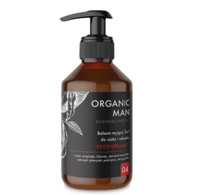 Organic Life Organic Man, Balsam myjący do ciała i włosów 2 w 1 regenerujący