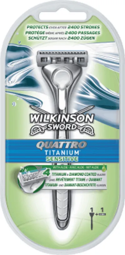 Wilkinson Quattro,  Titanium Sensitive, Maszynka systemowa dla mężczyzn