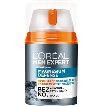 L'Oreal Paris Men Expert, Magnesium Defense Cream (Hipoalergiczny krem nawilżający)