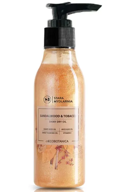 Stara Mydlarnia Sandalwood & Tobacco, Shiny Dry Oil (Suchy olejek z drobinkami)