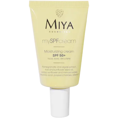 Miya Cosmetics mySPFcream, Moisturizing Cream SPF 50 Face, Eyes, Decollete (Nawilżający krem SPF 50)
