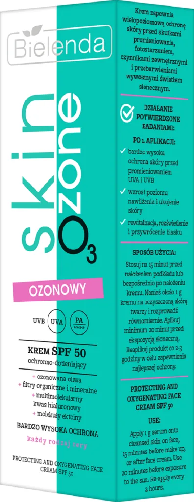 Bielenda Skin O3 Zone, Ozonowy krem ochronno-dotleniający SPF 50